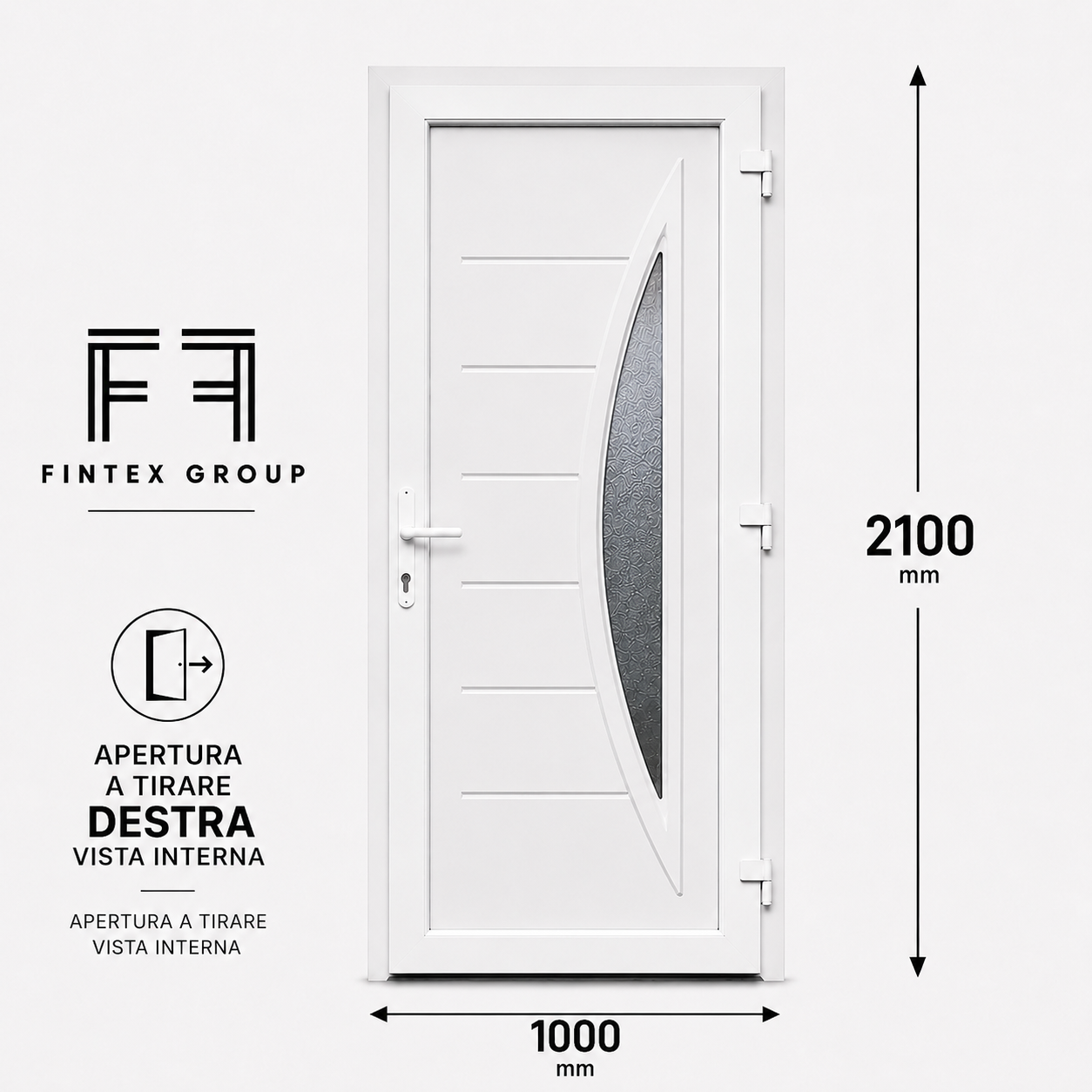 Fintex Porta D'ingresso in Pvc M.5 - 1000 x 2100