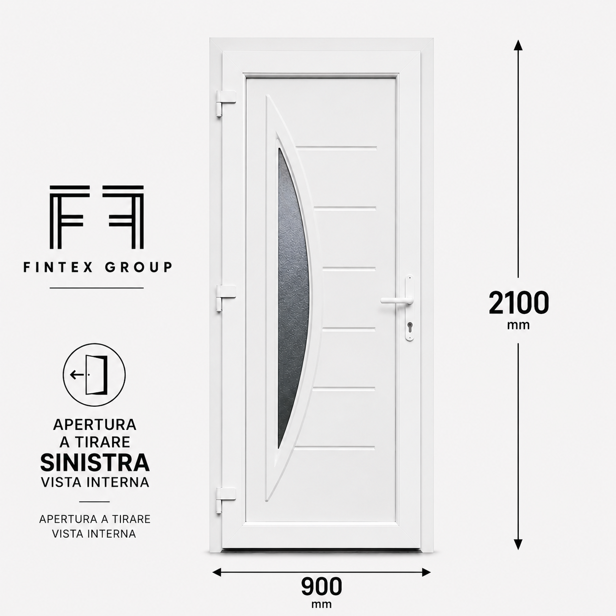 Fintex Porta D'ingresso in Pvc M.5 - 900 x 2100