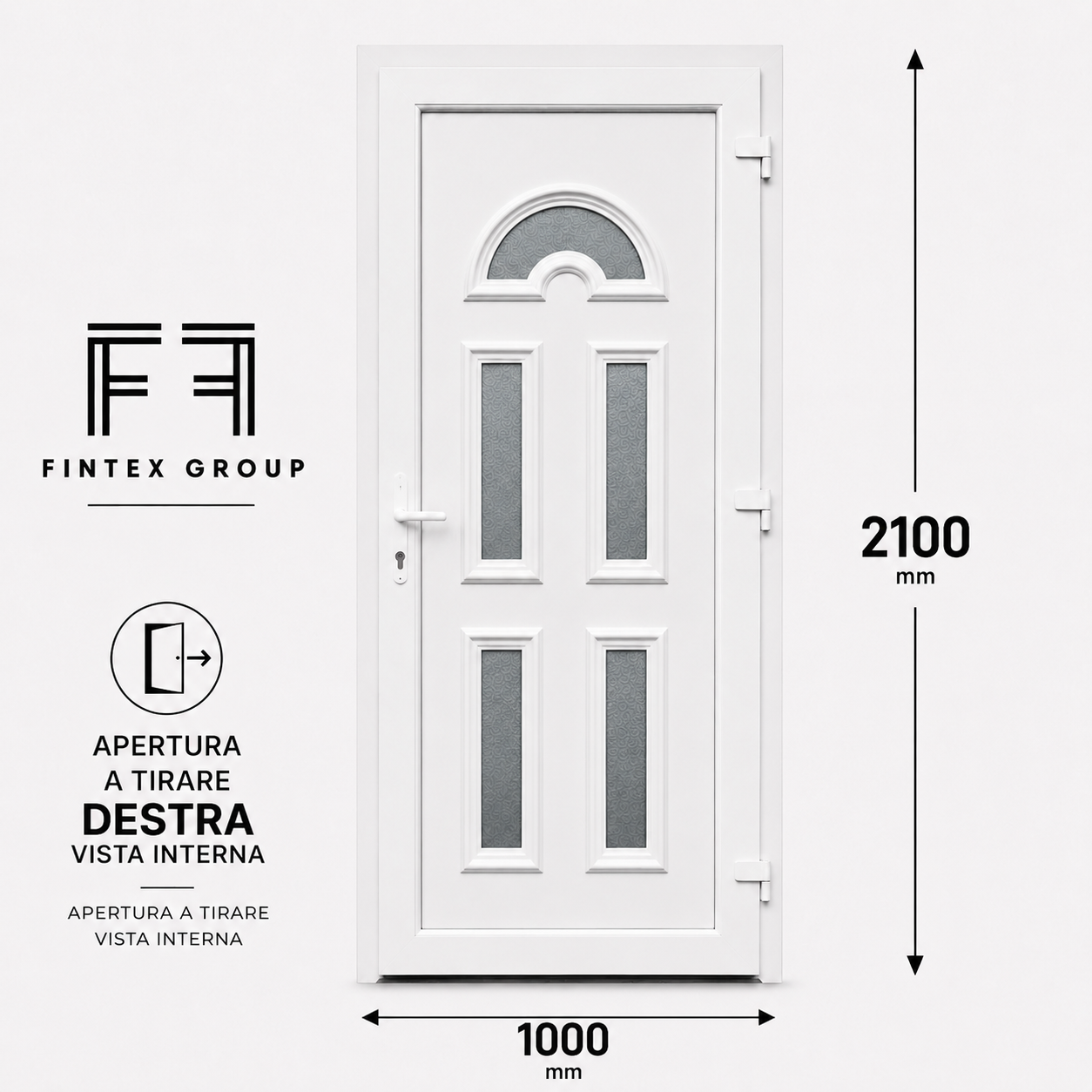 Fintex Porta D'ingresso in Pvc M.2 - 1000 x 2100