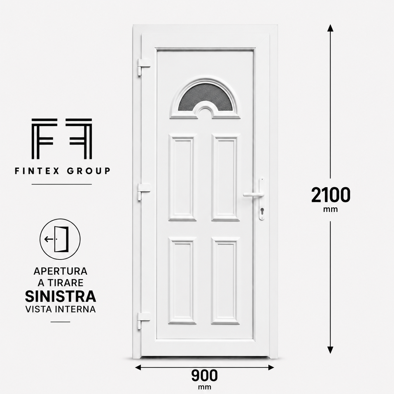 Fintex Porta D'ingresso in Pvc M.4 - 900 x 2100