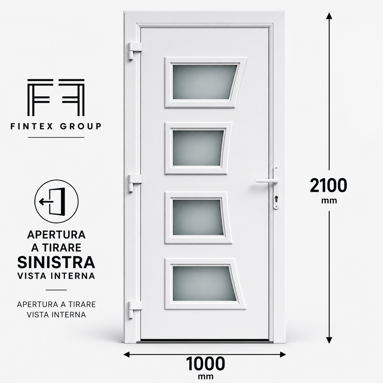 Fintex Porta D'ingresso in Pvc M.1 - 1000 x 2100