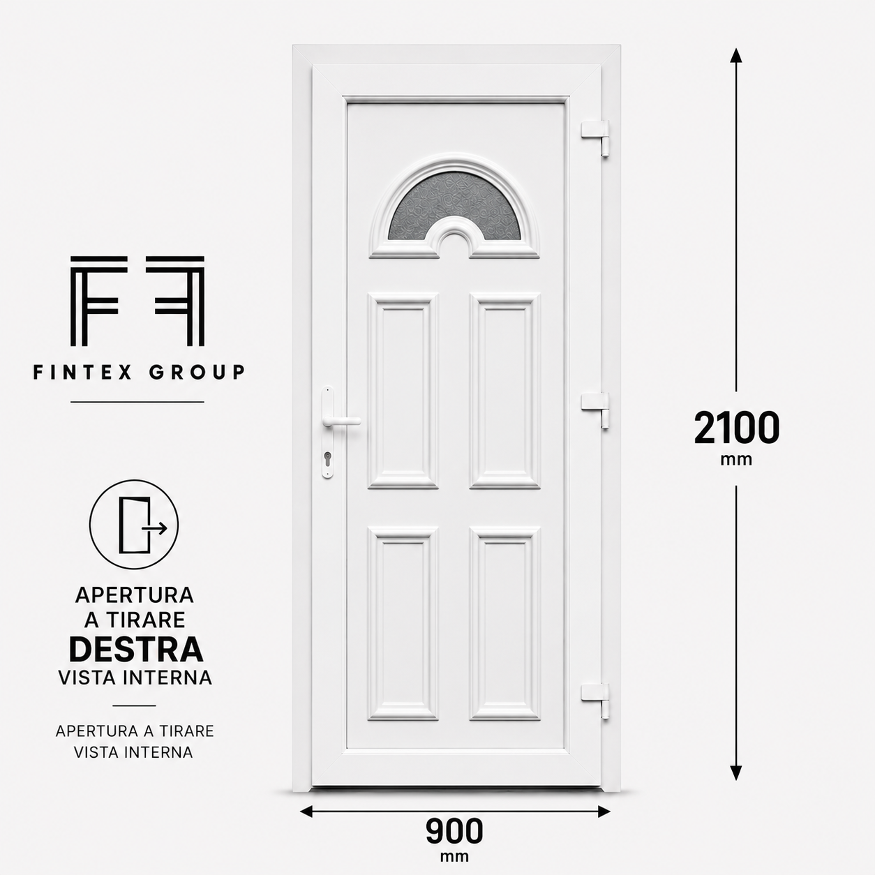 Fintex Porta D'ingresso in Pvc M.4 - 900 x 2100