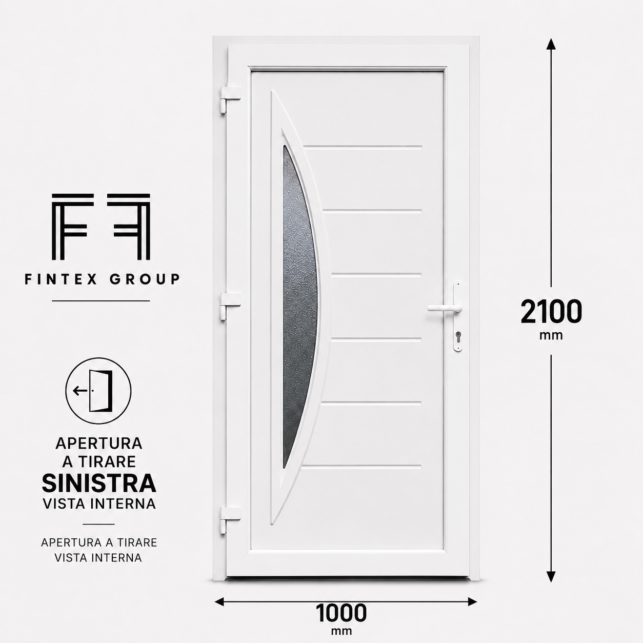 Fintex Porta D'ingresso in Pvc M.5 - 1000 x 2100