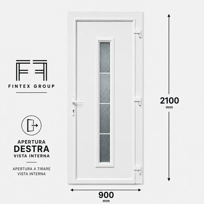Fintex Porta D'ingresso in Pvc M.3 - 900 x 2100