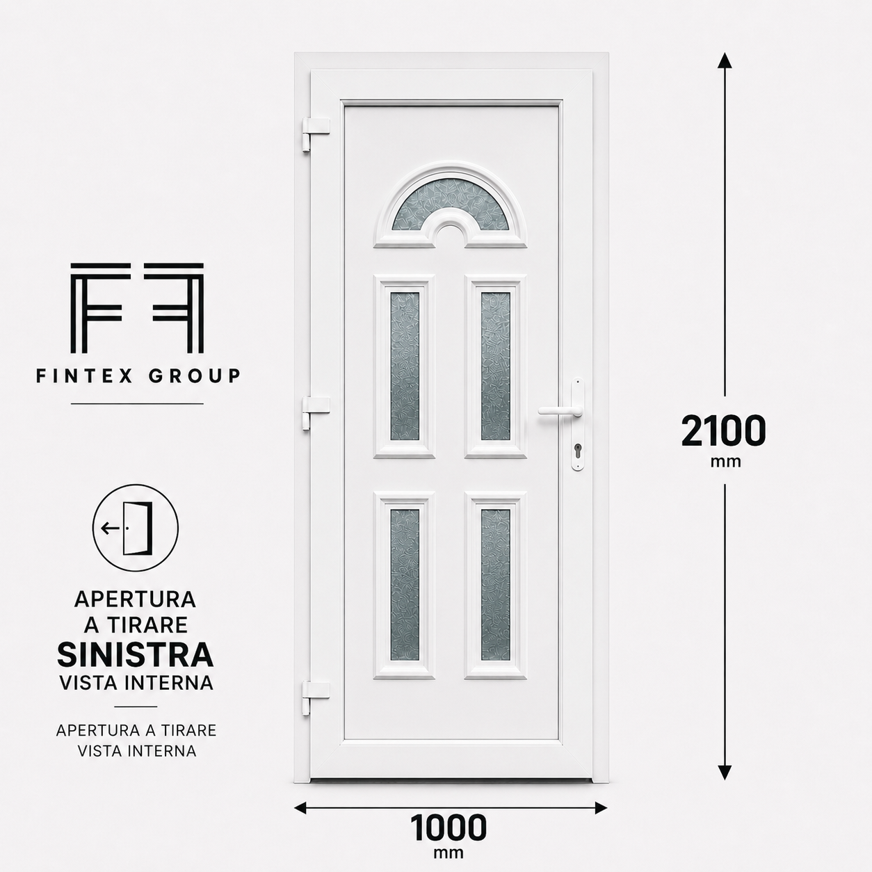 Fintex Porta D'ingresso in Pvc M.2 - 1000 x 2100