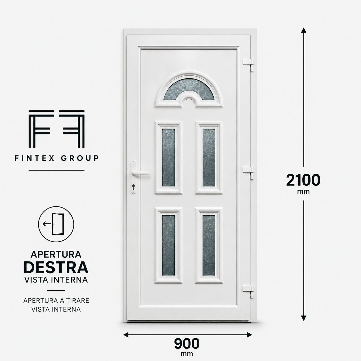 Fintex Porta D'ingresso in Pvc M.2 - 900 x 2100