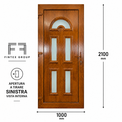 Fintex Porta D'ingresso in Pvc G. Oak M.2 - 1000 x 2100