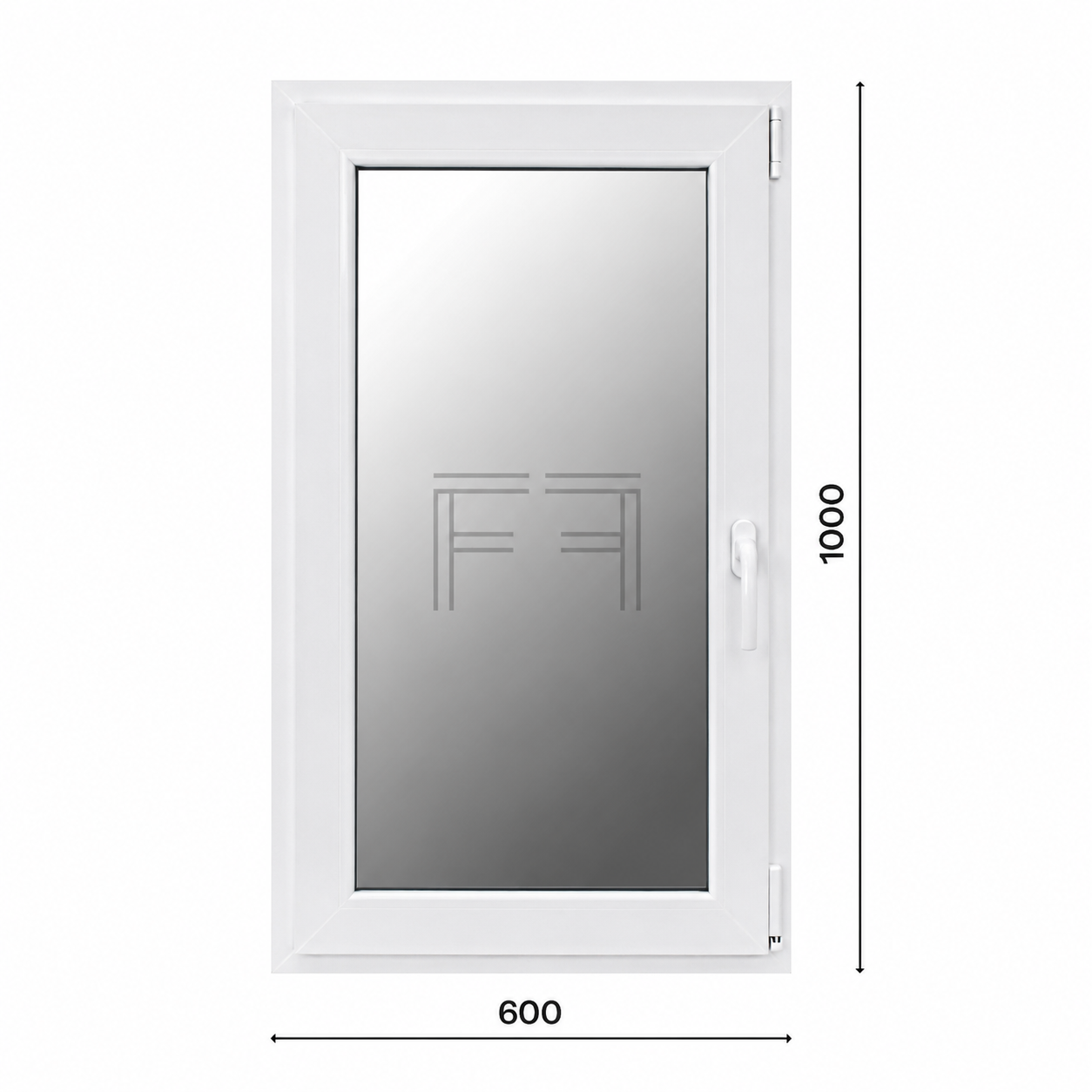 Ventana de una hoja 600x1000