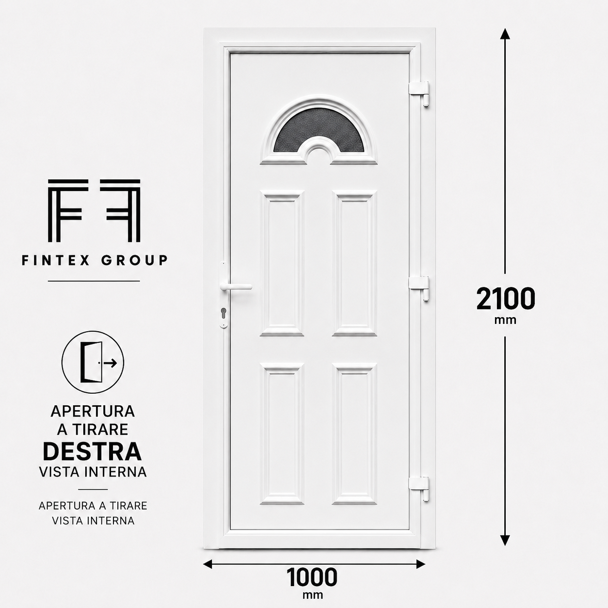 Fintex Porta D'ingresso in Pvc M.4 - 1000 x 2100