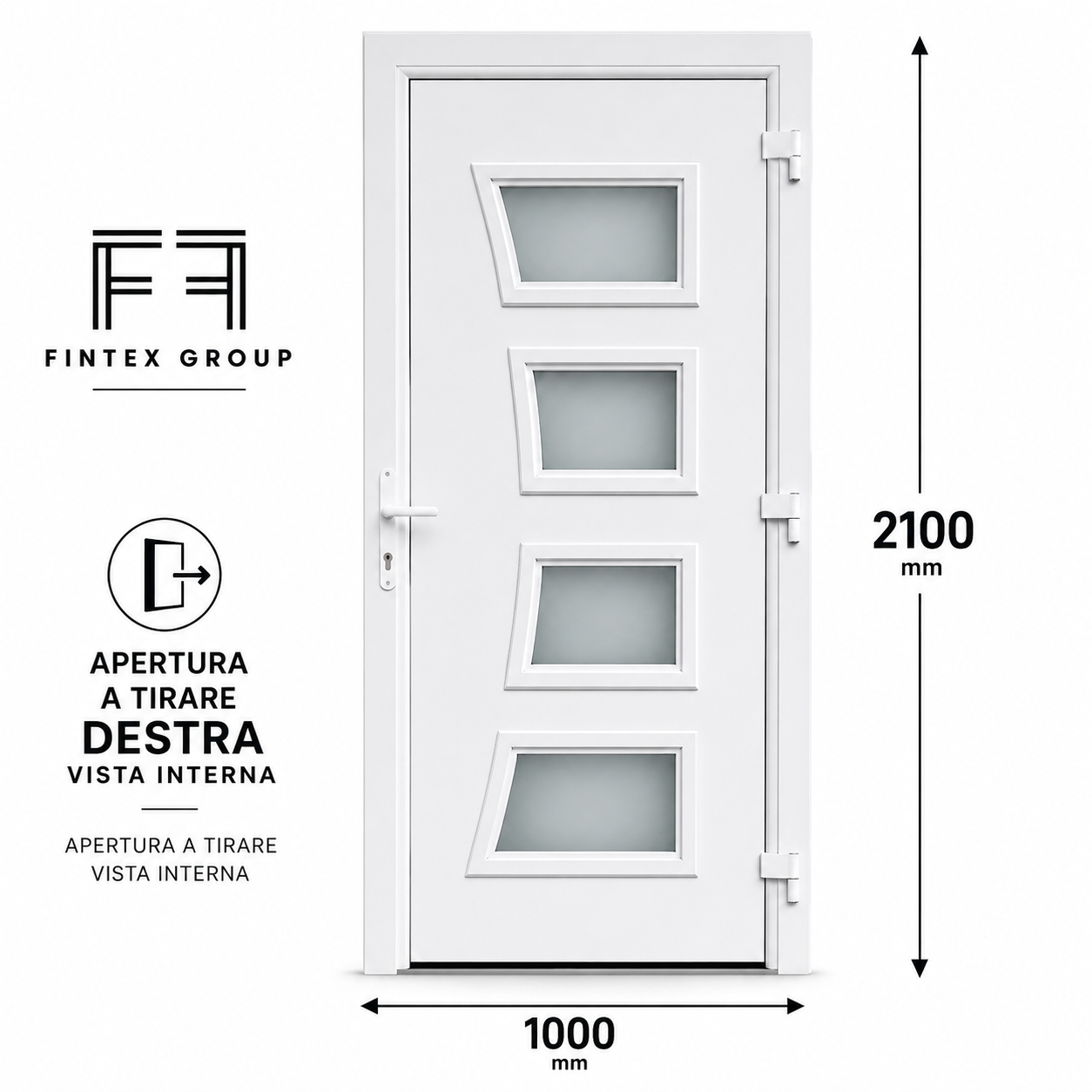 Fintex Porta D'ingresso in Pvc M.1 - 1000 x 2100