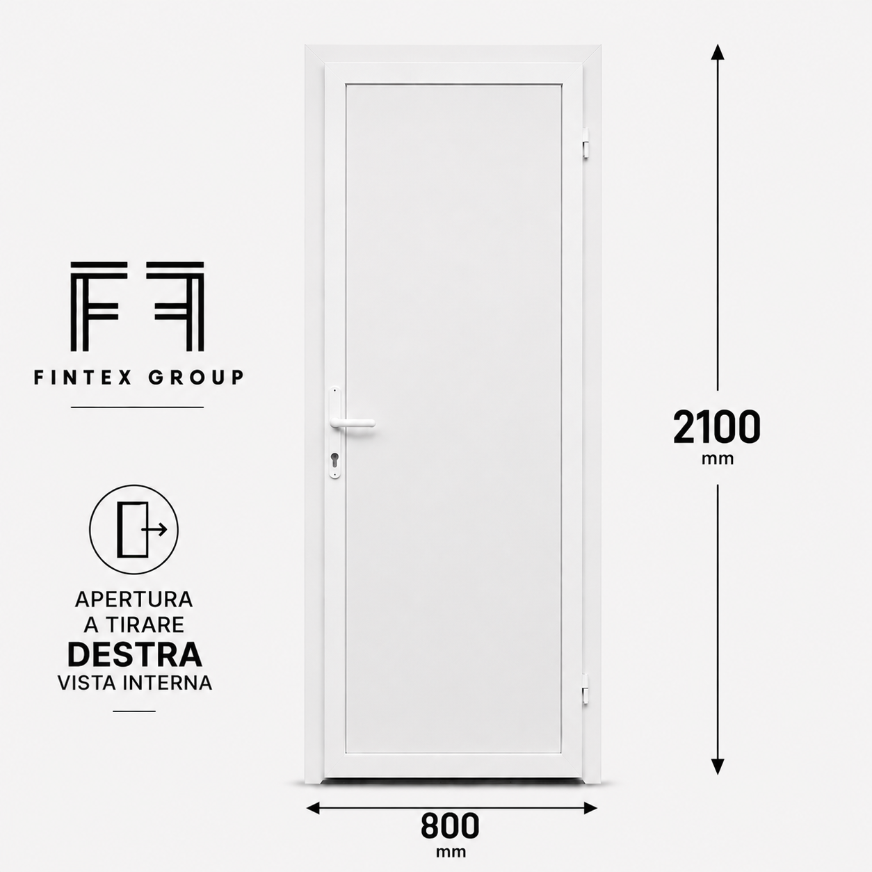 Fintex Porta D'ingresso in Pvc Base - 800 X 2100