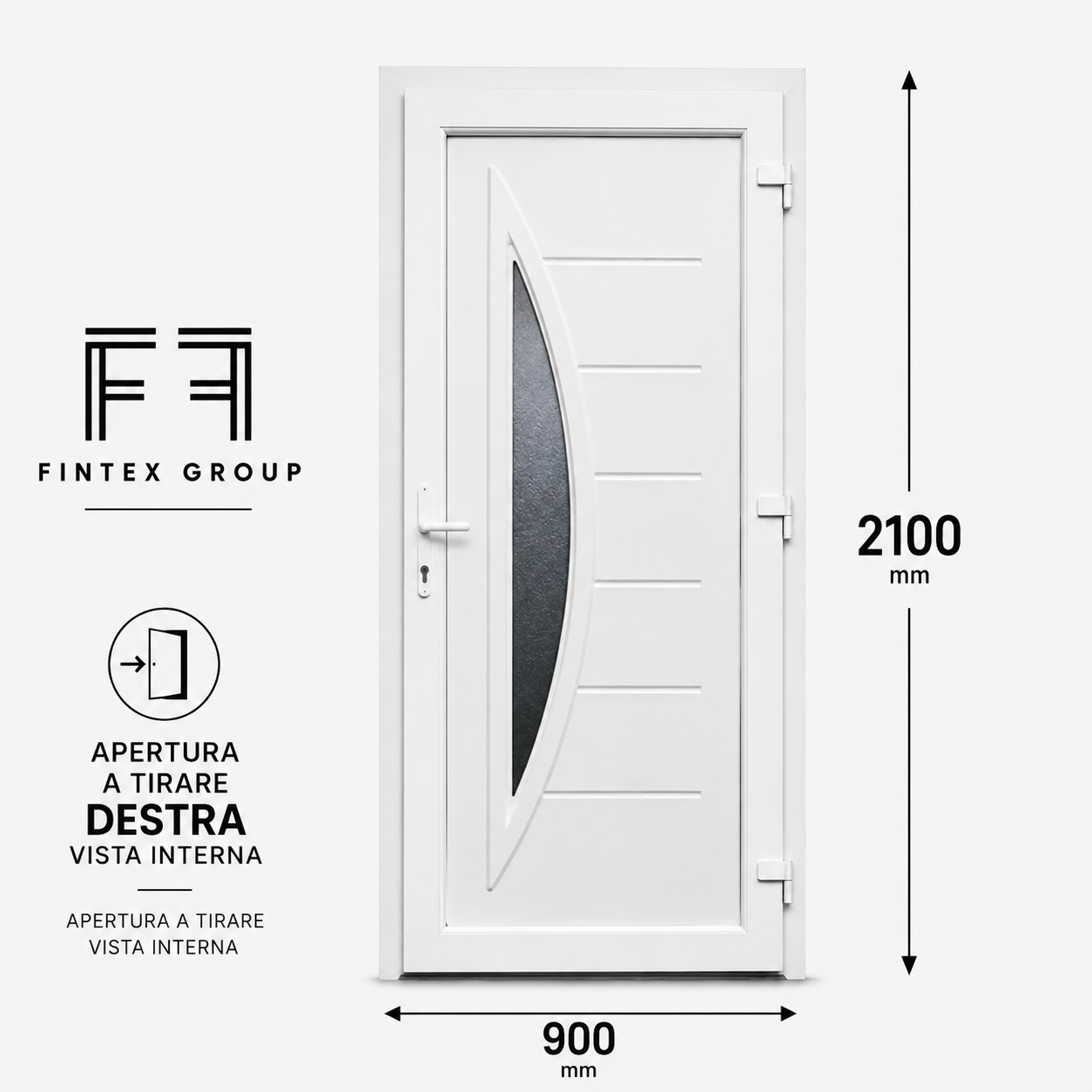 Fintex Porta D'ingresso in Pvc M.5 - 900 x 2100