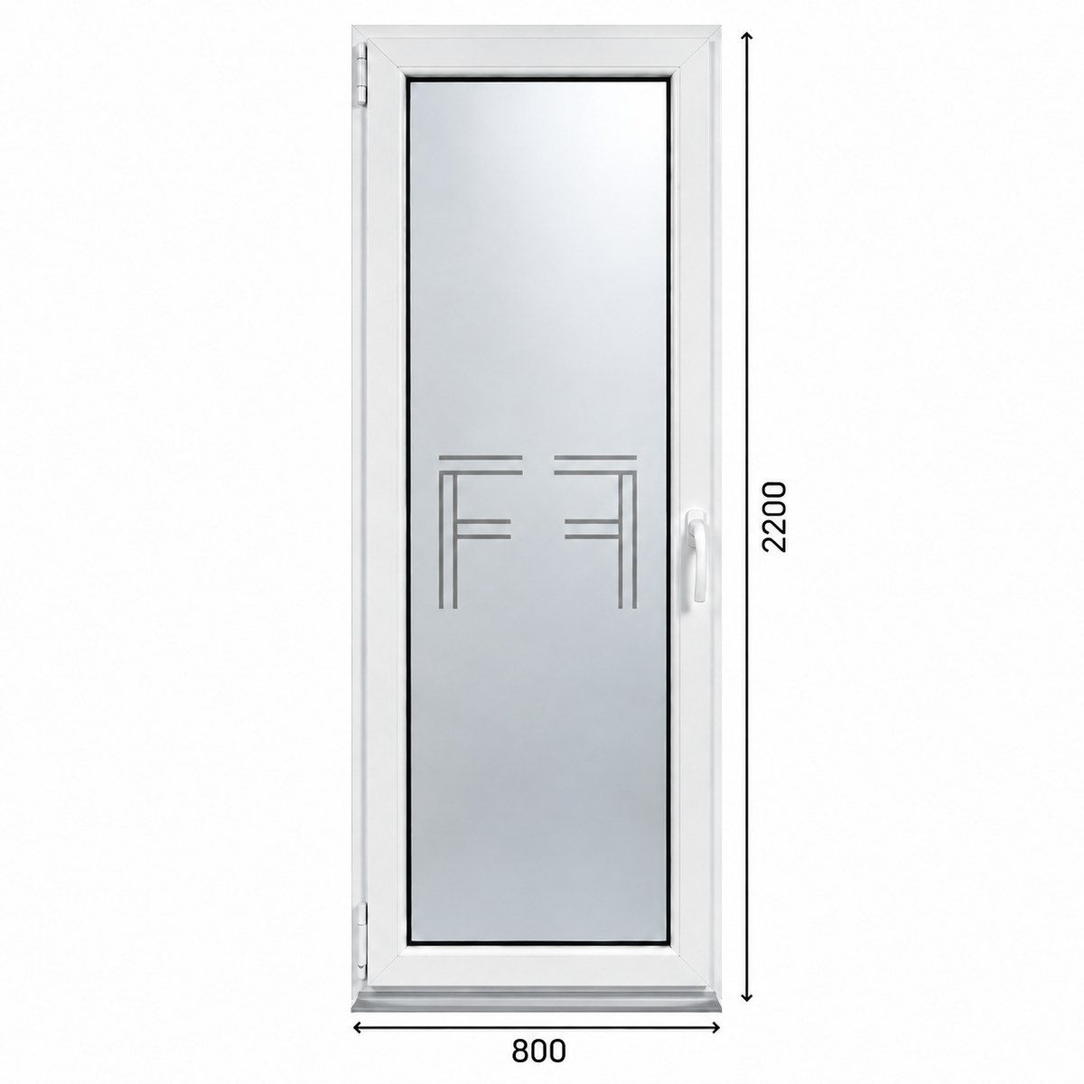 Portafinestra in PVC bianco 1 anta 800x2200