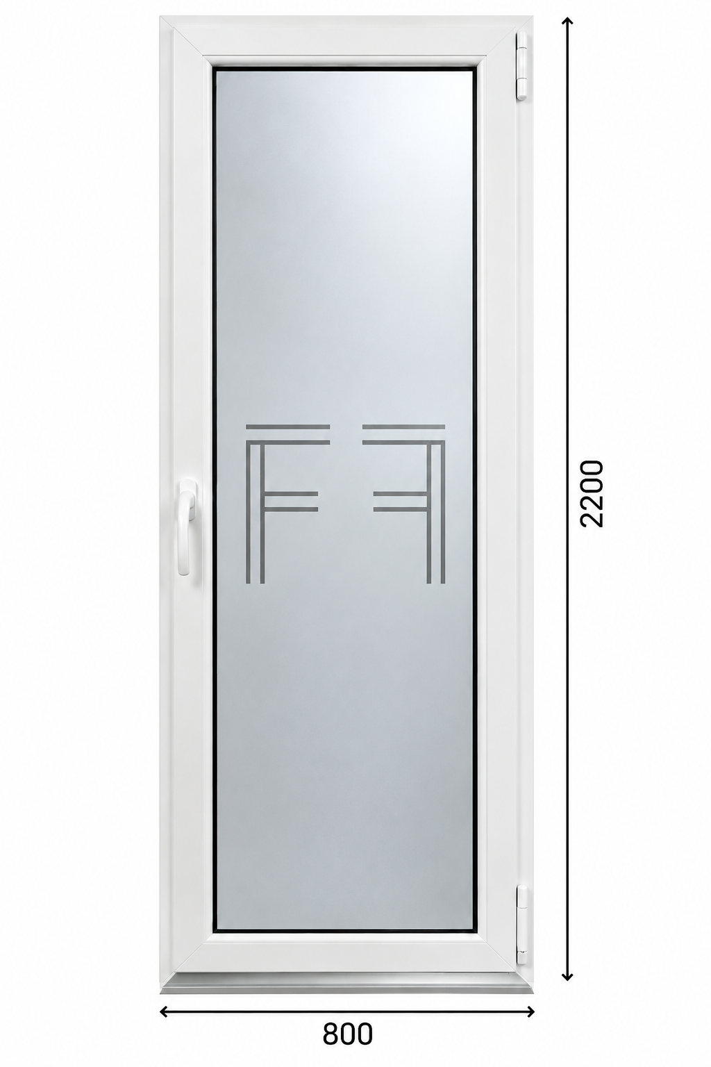 Portafinestra in PVC bianco 1 anta 800x2200