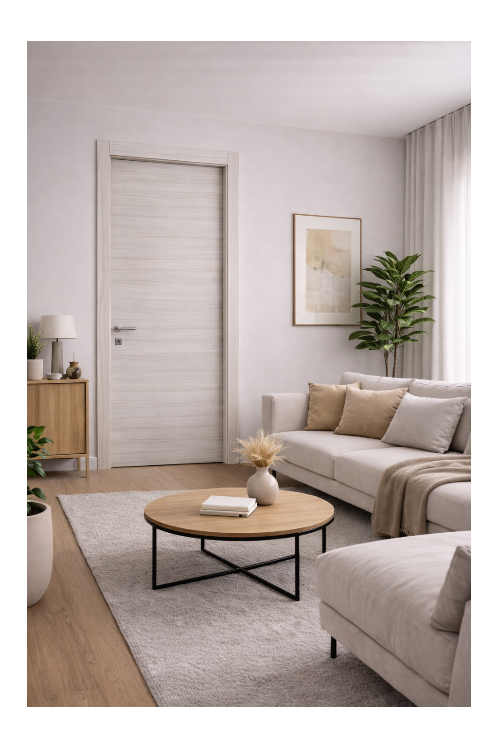 Porta interna battente Legno chiaro M.Milano - 700 x 2100