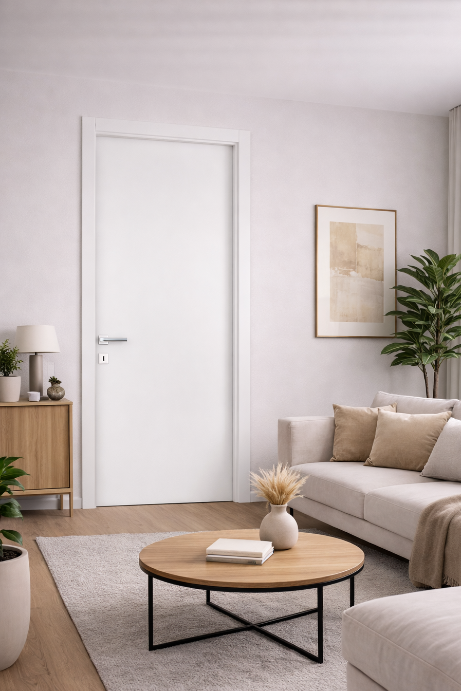 Porta interna battente bianco liscio M.Roma - 800 x 2100