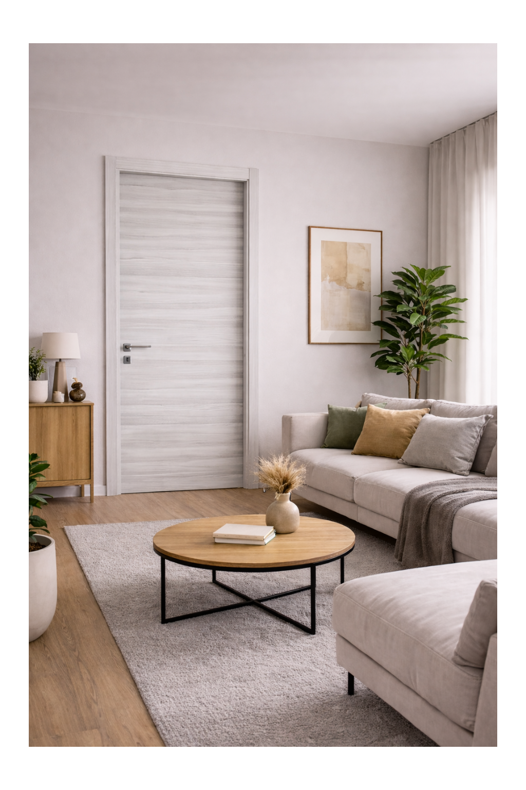 Porta interna battente Grigio M.Milano - 800 x 2100