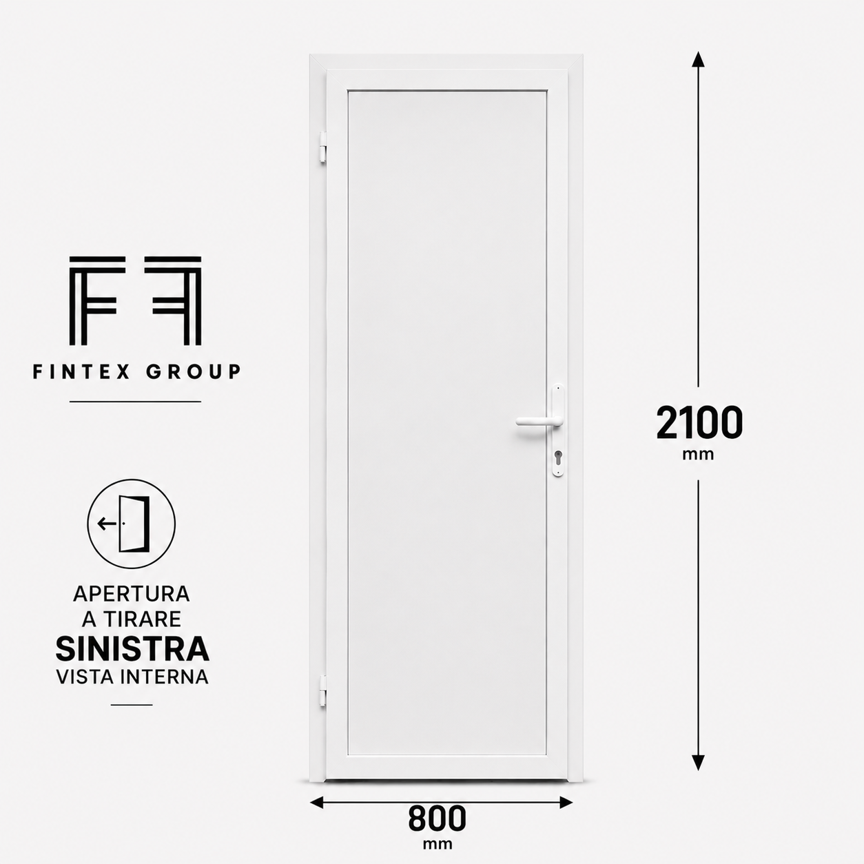 Fintex Porta D'ingresso in Pvc Base - 800 X 2100