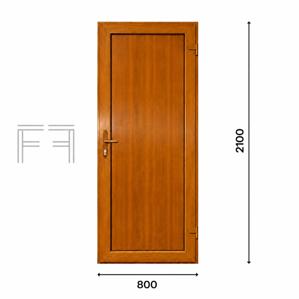 Portoncino d'ingresso in Pvc Base G. Oak - 900 x 2100