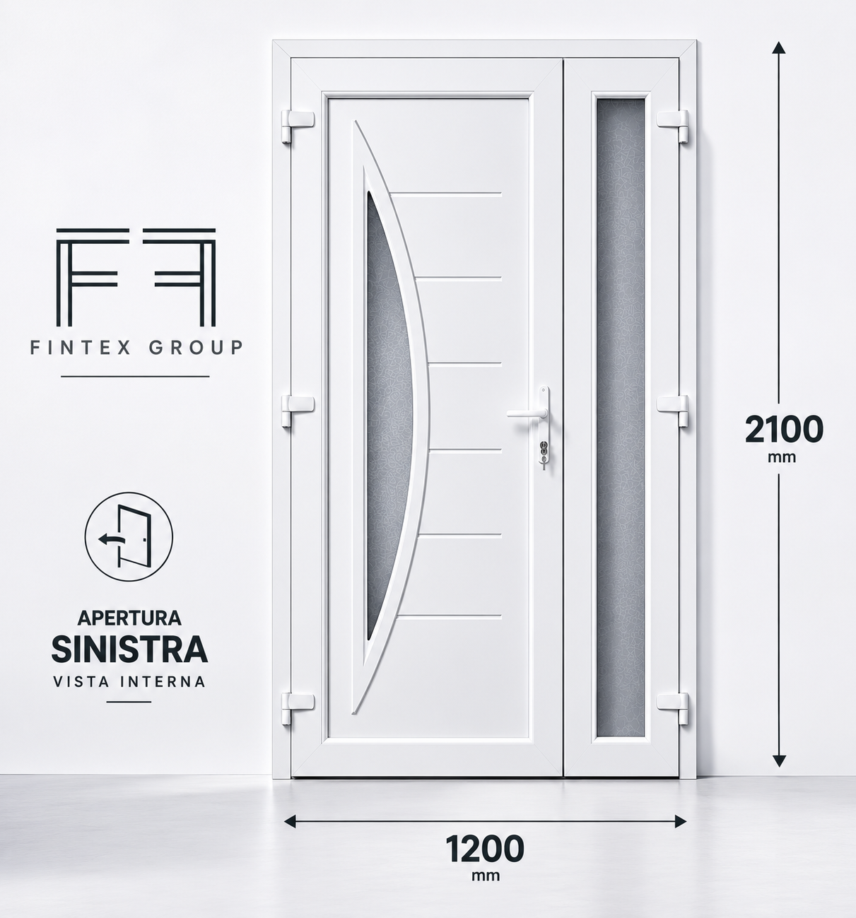 PORTONCINO D'INGRESSO IN PVC 2 ANTE M.5 1200x2100 - CONSEGNA IN 30 GIORNI
