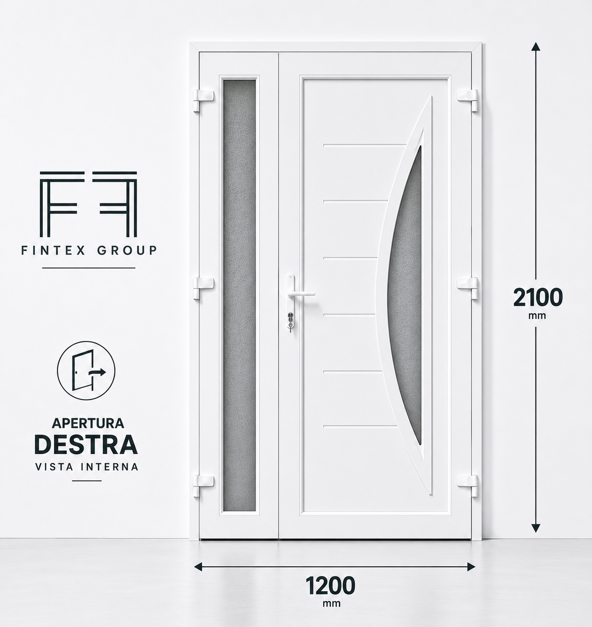 PORTONCINO D'INGRESSO IN PVC 2 ANTE M.5 1200x2100 - CONSEGNA IN 30 GIORNI
