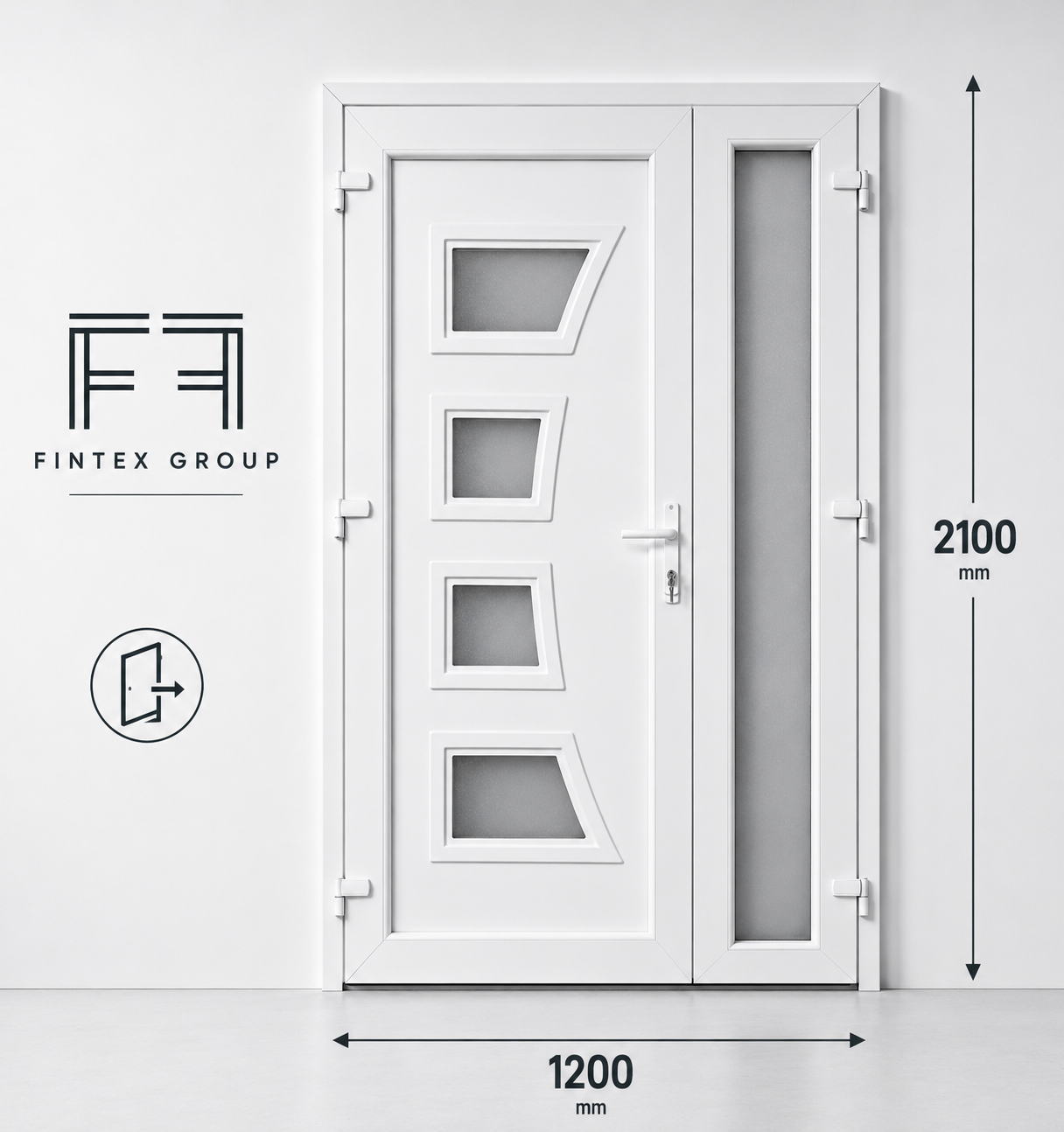 PORTONCINO D'INGRESSO IN PVC 2 ANTE M.1 1200x2100 - CONSEGNA IN 30 GIORNI