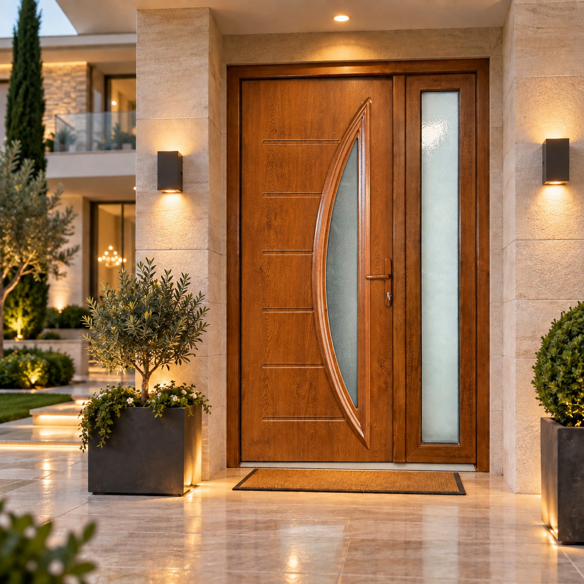 FINTEX PORTA D'INGRESSO IN PVC 2 ANTE M.5 GOLDEN OAK 1200x2100 CONSEGNA IN 30 GIORNI