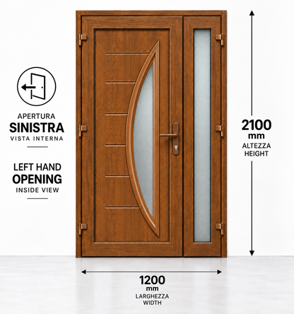 FINTEX PORTA D'INGRESSO IN PVC 2 ANTE M.5 GOLDEN OAK 1200x2100 CONSEGNA IN 30 GIORNI