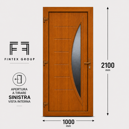 Fintex Porta D'ingresso in Pvc G. Oak M.5 - 1000 x 2100