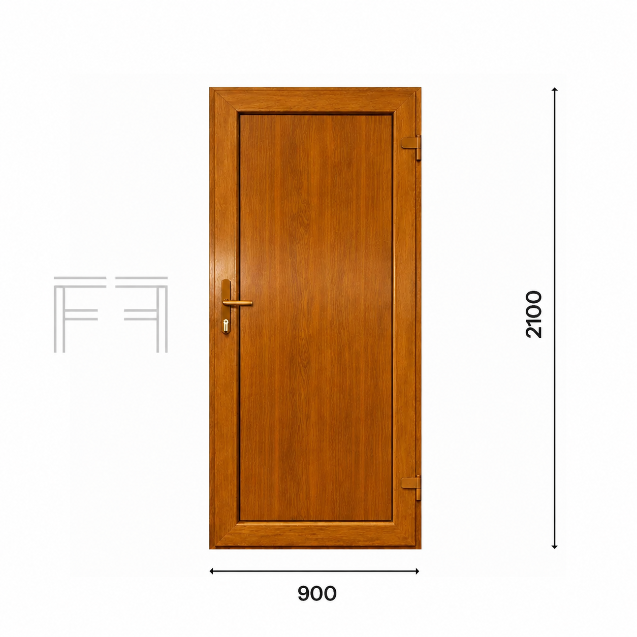 Portoncino d'ingresso in Pvc Base G. Oak - 900 x 2100
