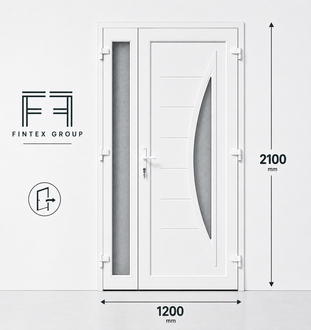 PORTONCINO D'INGRESSO IN PVC 2 ANTE M.5 1200x2100 - CONSEGNA IN 30 GIORNI