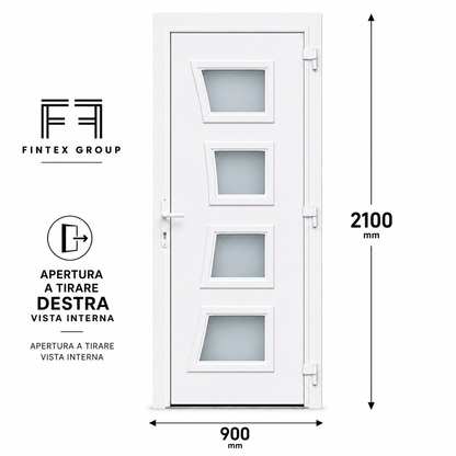 Fintex Porta D'ingresso in Pvc M.1 - 900 x 2100