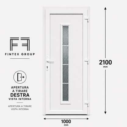 Fintex Porta D'ingresso in Pvc M.3 - 1000 x 2100