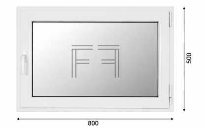 Finestra singola Anta 800X500