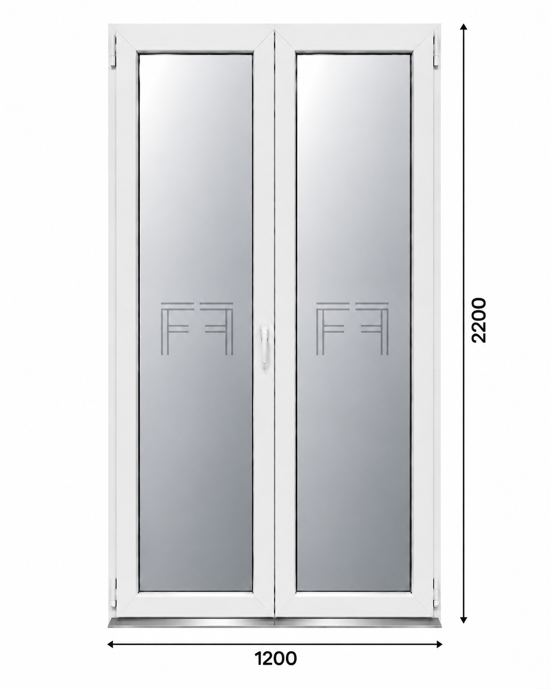 Portafinestra in PVC bianco 2 ante 1200x2200