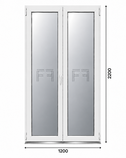 Portafinestra in PVC bianco 2 ante 1200x2200