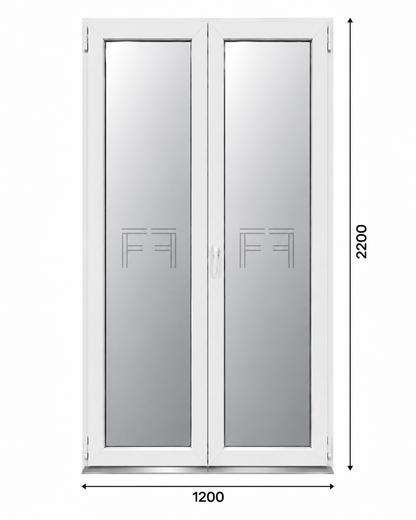 Portafinestra in PVC bianco 2 ante 1200x2200