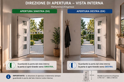 Fintex Porta D'ingresso in Pvc M.4 - 900 x 2100