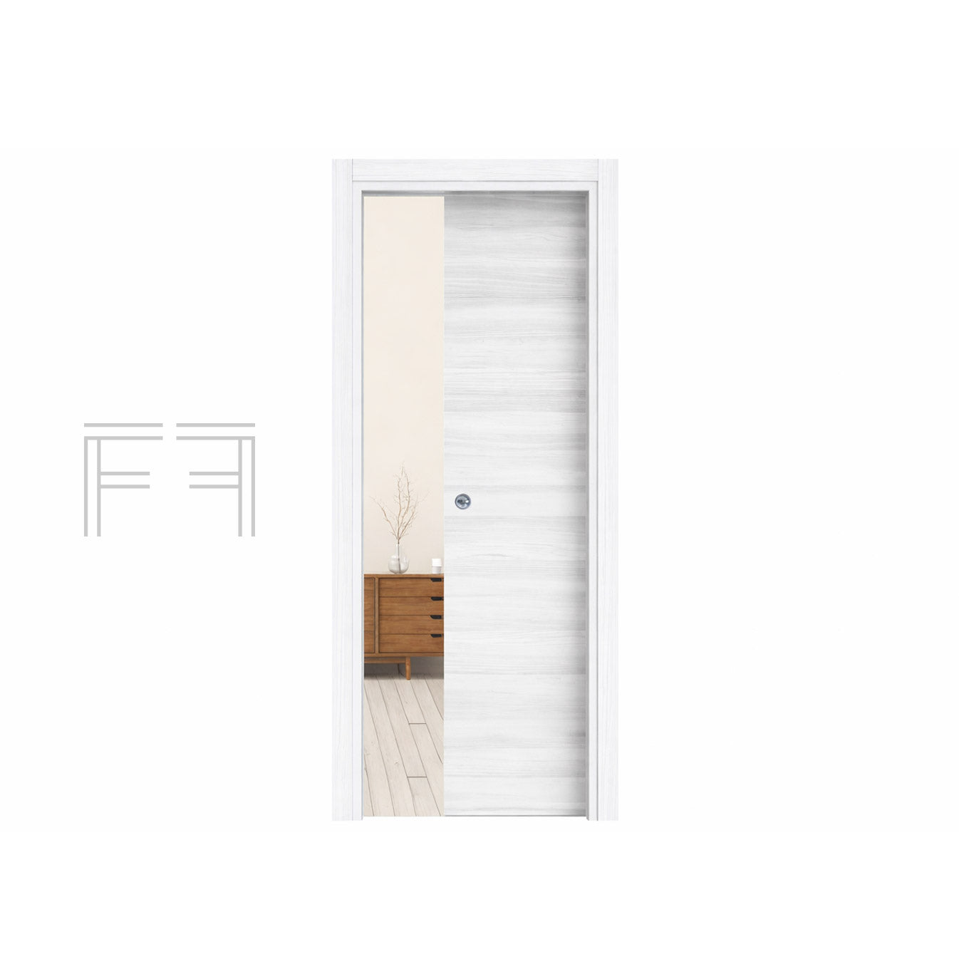 Porta interna scorrevole Grigio M.Milano - 800 x 2100