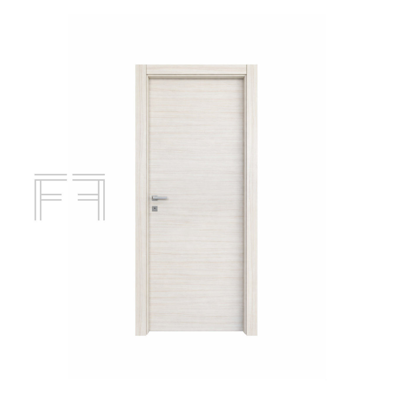 Porta interna battente Grigio M.Milano - 800 x 2100