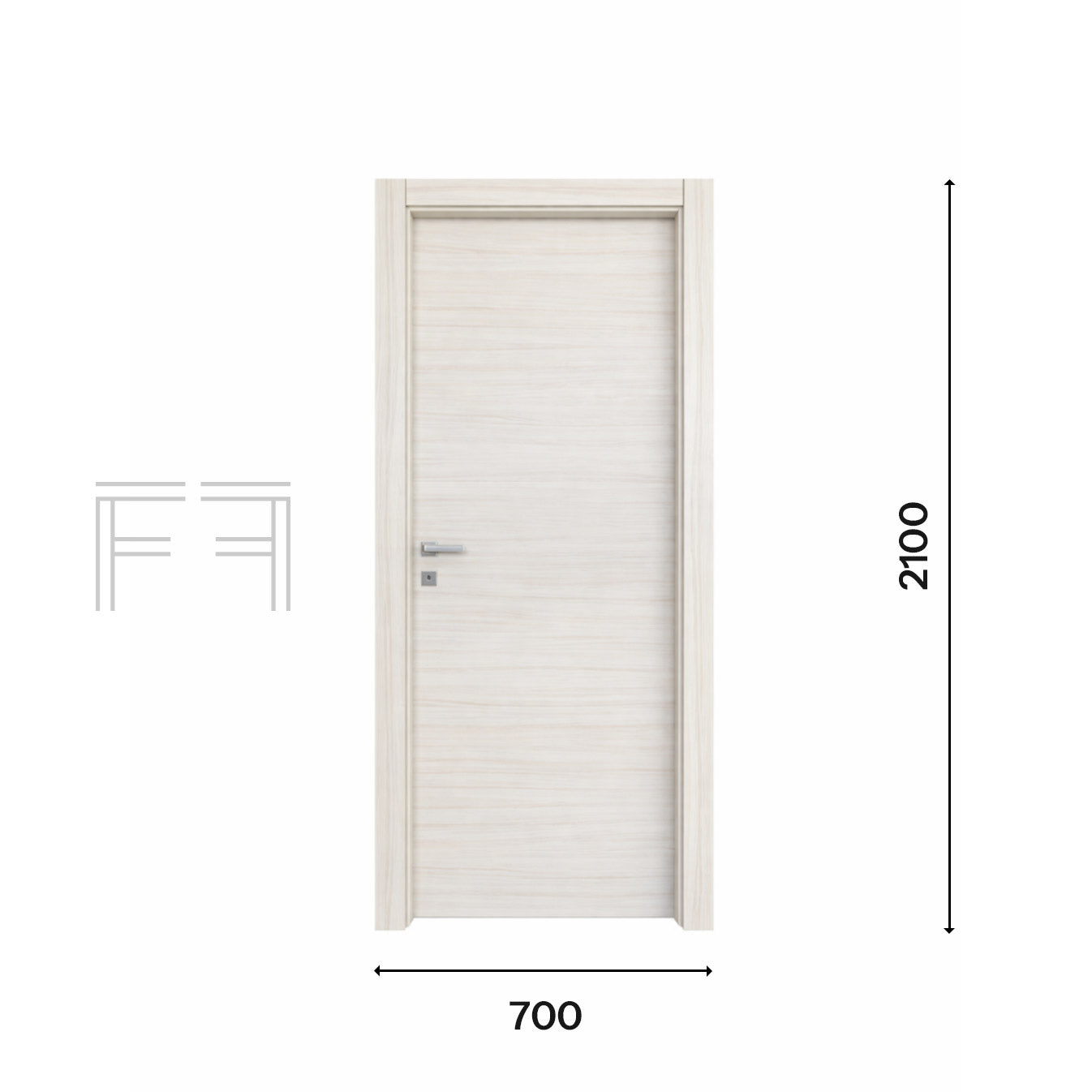Porta interna battente Legno chiaro M.Milano - 700 x 2100