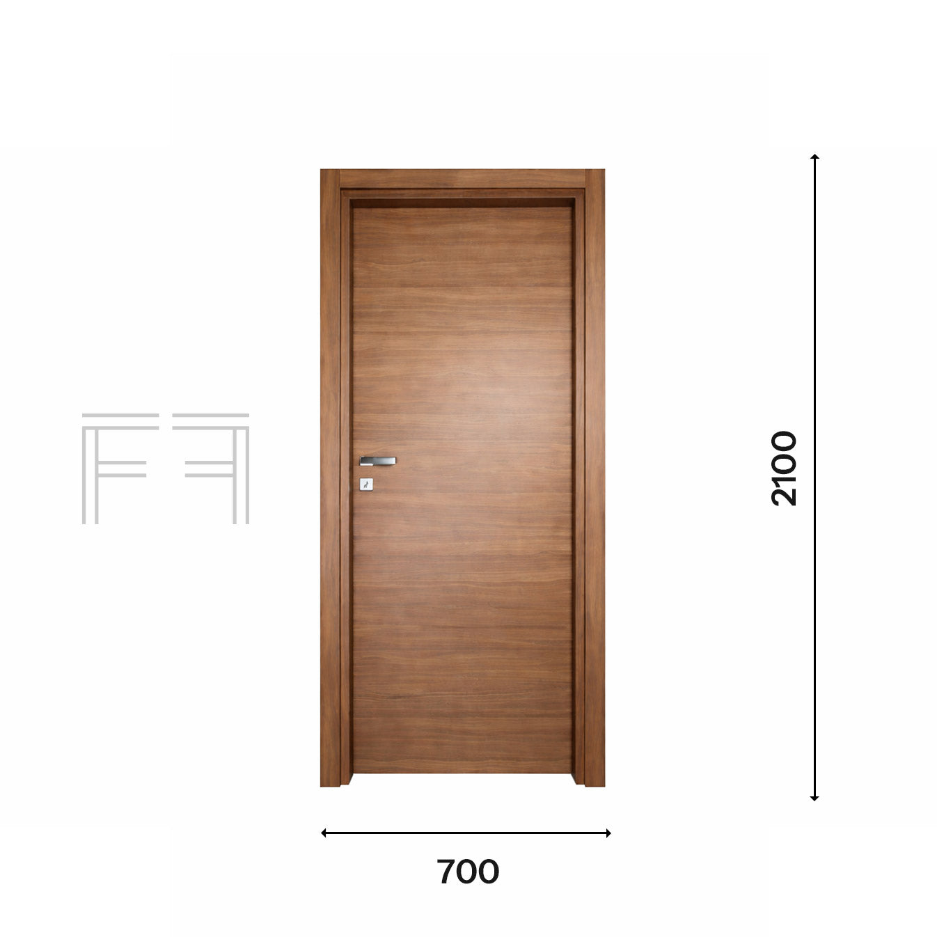 Porta interna battente Marrone M.Milano - 700 x 2100