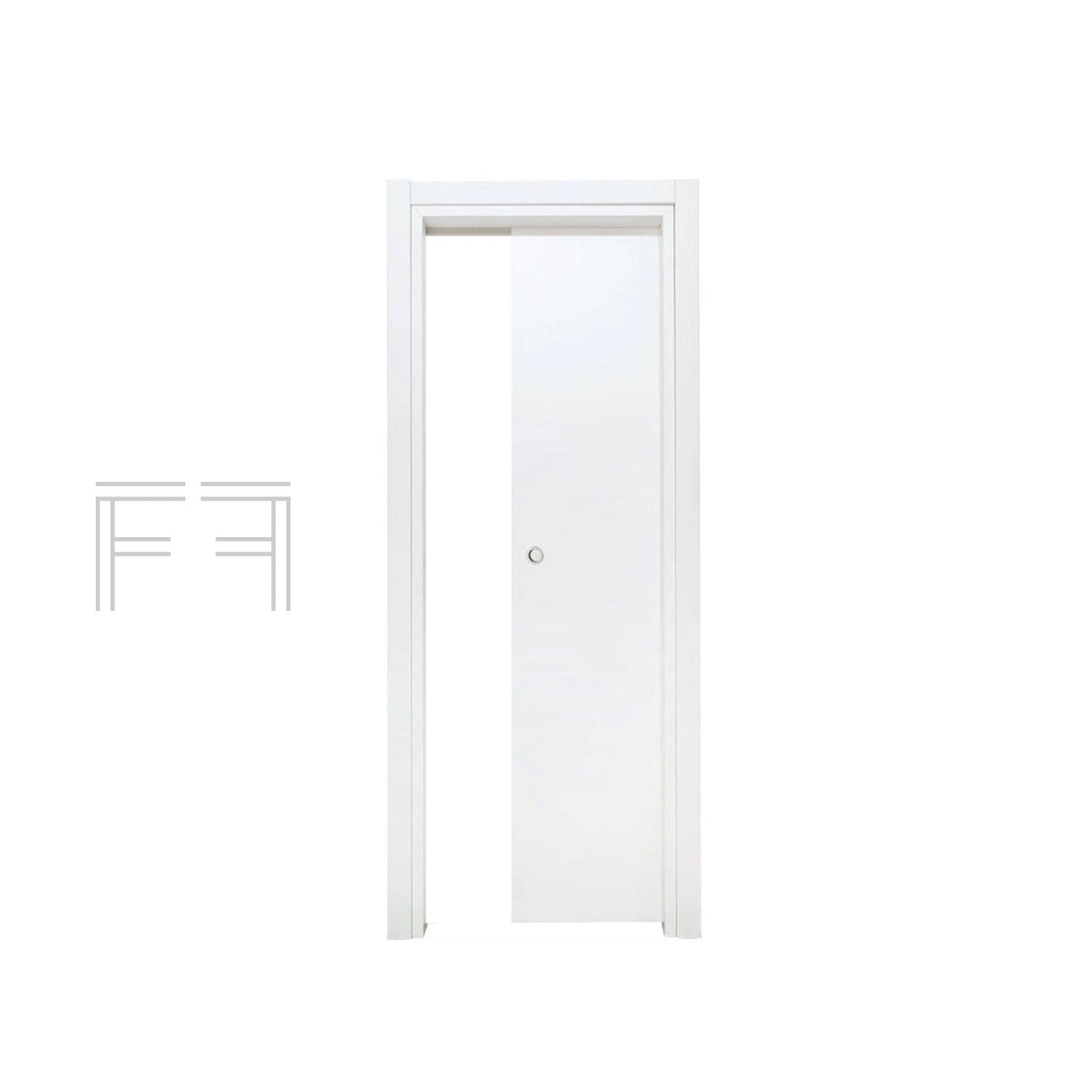 Porta interna scorrevole bianco liscio M.Roma - 700 x 2100