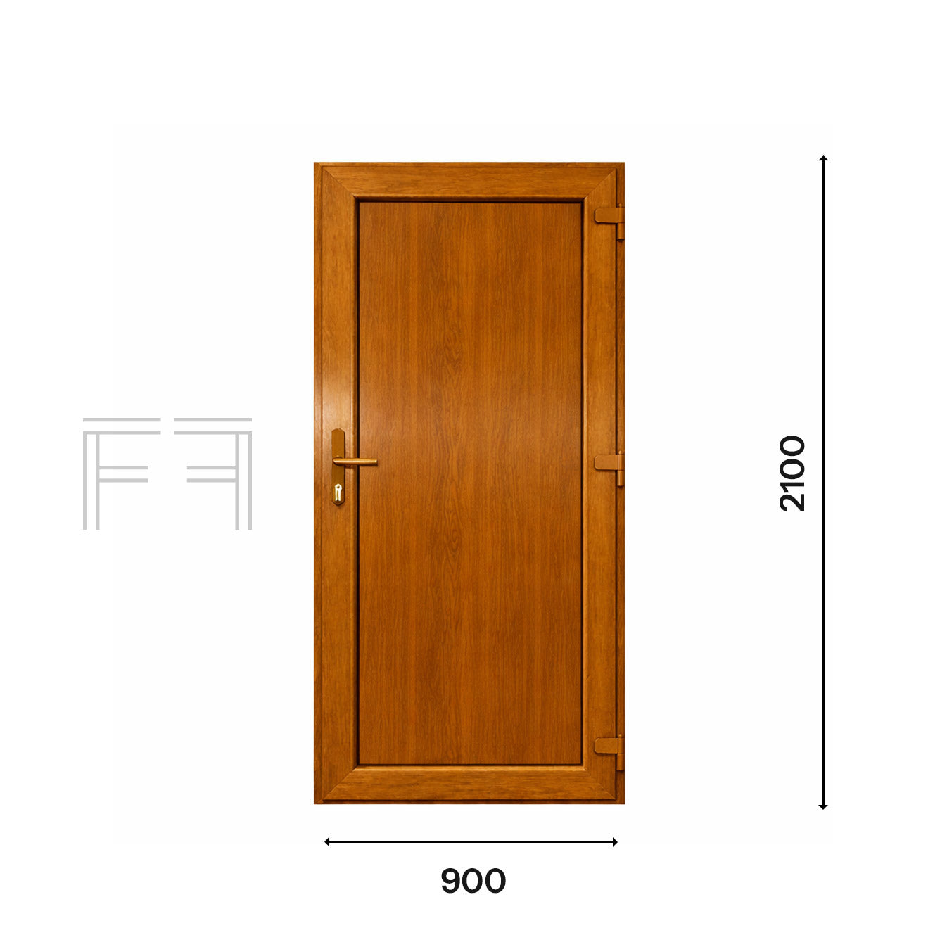 Portoncino d'ingresso in Pvc Base G. Oak - 900 x 2100