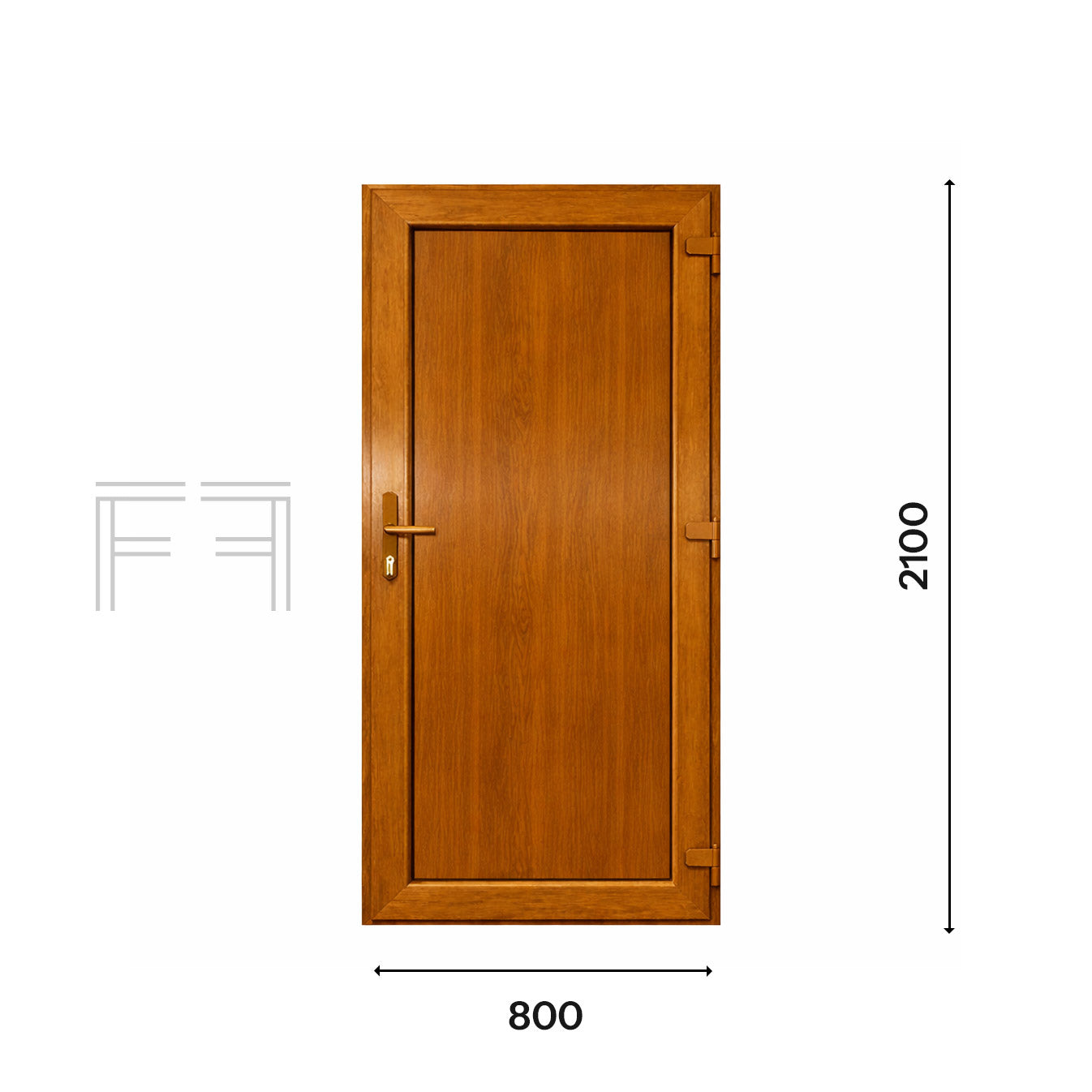 Portoncino d'ingresso in Pvc Base G. Oak - 800 x 2100