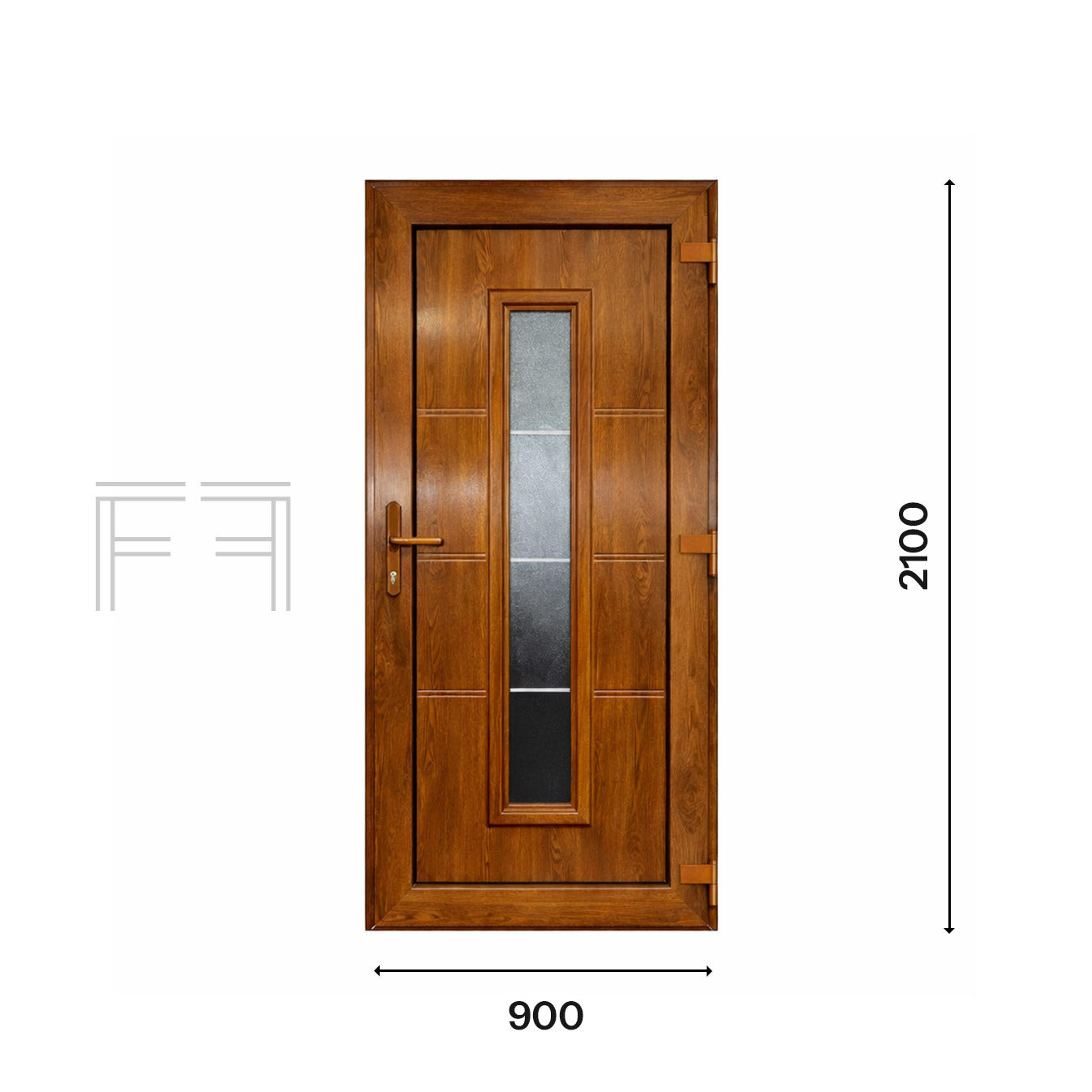 Portoncino d'ingresso in Pvc G. Oak M.3 - 900 x 2100