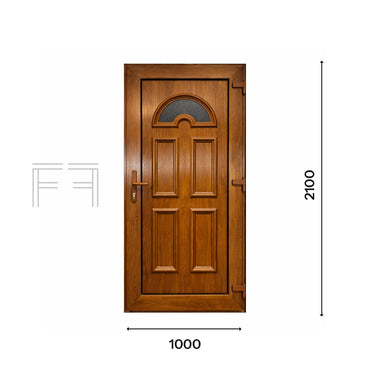 Fintex Porta D'ingresso in Pvc G. Oak M.4 - 1000 x 2100