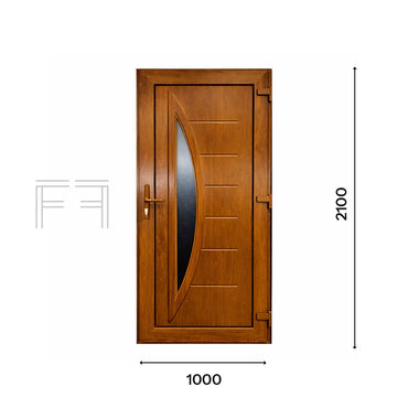Fintex Porta D'ingresso in Pvc G. Oak M.5 - 1000 x 2100