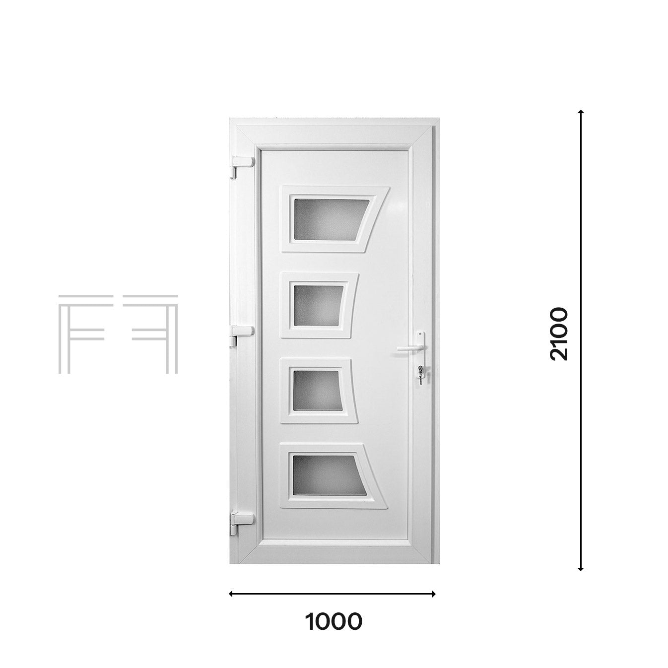 Portoncino d'ingresso in Pvc M.1 - 1000 x 2100
