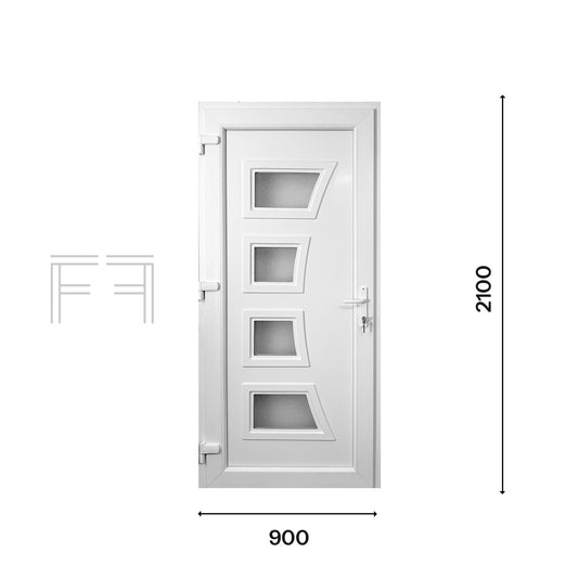 Fintex Porta D'ingresso in Pvc M.1 - 900 x 2100
